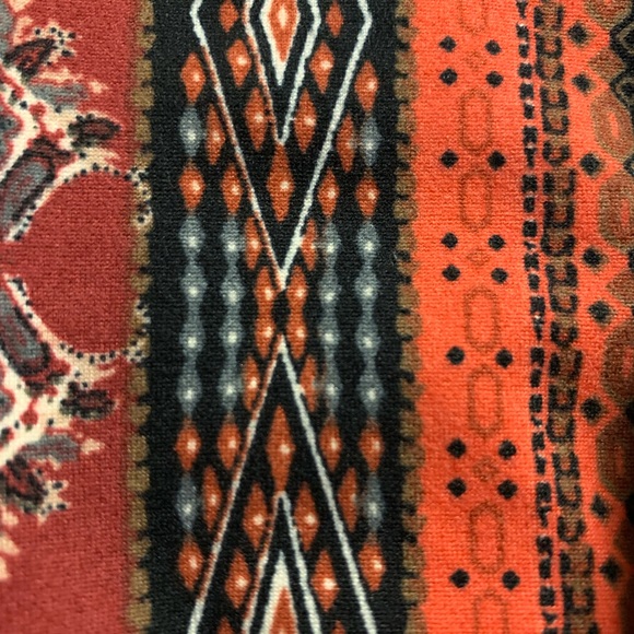 ❌DONATED❌Cherish Black Orange Multi-color High Waisted Buttery Soft Leggings - Picture 10 of 13